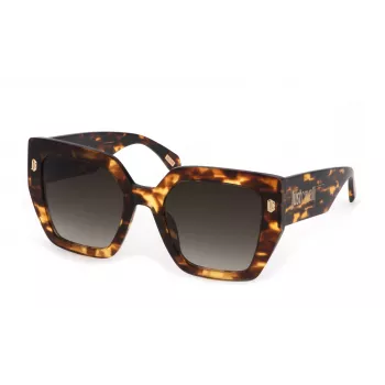 JUST CAVALLI Moteriški Akiniai nuo Saulės SJC021-530743 Havana Acetato Rėmelis Rudi Gradientiniai Lęšiai 53mm