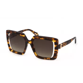 JUST CAVALLI Moteriški Akiniai nuo Saulės SJC027-530829 Drugelio/Oversized Gradient Pilki Lęšiai 53mm