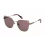 JUST CAVALLI Moteriški Akiniai nuo Saulės SJC042-580A39 Havana Rudi Drugelio Formos Acetato Rėmeliai Rudi Gradientiniai Lęšiai 58/14/140 mm