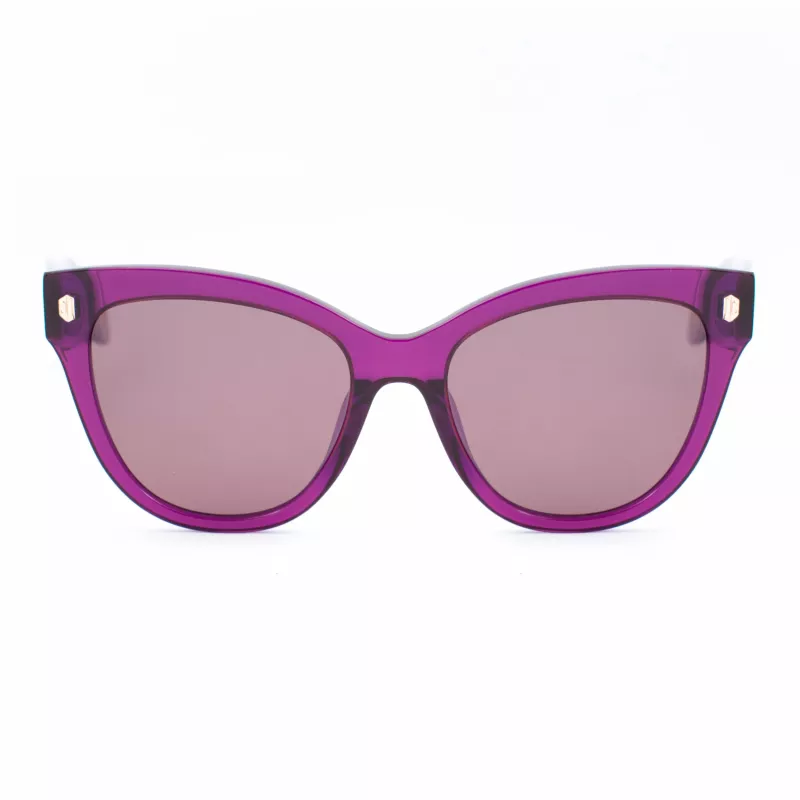 JUST CAVALLI Moteriški Akiniai nuo Saulės SJC043-5509FE Drugelio/Katinės Akies Formos Acetatinis Rėmas Havana Ruda Gradient UV400 55/18/140 mm