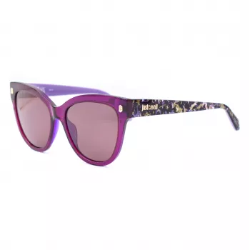 JUST CAVALLI Moteriški Akiniai nuo Saulės SJC043-5509FE Drugelio/Katinės Akies Formos Acetatinis Rėmas Havana Ruda Gradient UV400 55/18/140 mm