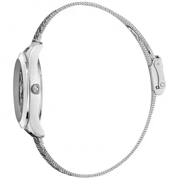 JUST CAVALLI Moteriškas Laikrodis JC1L210M0045 32mm Sidabrinis Nerūdijančio Plieno Tinklinė Apyrankė Kvarcinis Analoginis