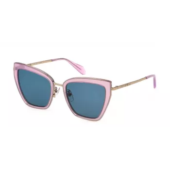 JUST CAVALLI Moteriški Akiniai nuo Saulės SJC092-5306SM Juodi/Pilki Drugelis Acetatas 53mm