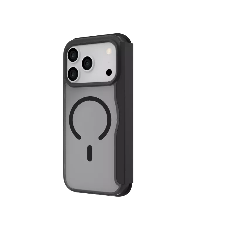 JUST MUST CHAMPION II FLIP CASE MAGSAFE, skirta iPhone 17 Pro, juoda