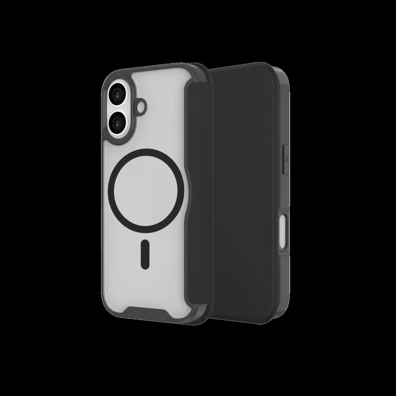 JUST MUST CHAMPION II MAGSAFE FLIP CASE, skirtas iPhone 17, juoda
