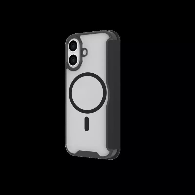 JUST MUST CHAMPION II MAGSAFE FLIP CASE, skirtas iPhone 17, juoda