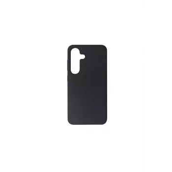 JUST MUST JM įprastos apsaugos silikoninis galinis dangtelis Samsung Galaxy S25 – juodas