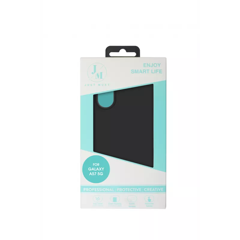 JUST MUST JM REGULAR DEFENSE SILICONE, skirtas Samsung Galaxy A57, juodos spalvos