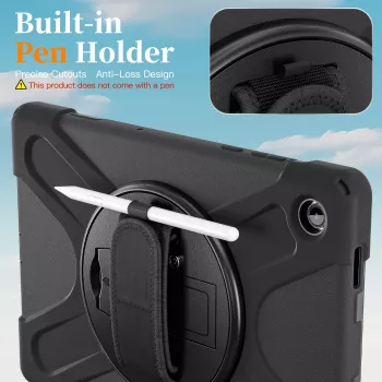 JUST MUST JM Rugged Case Grip Samsung Galaxy Tab A11+ su rankena Juoda