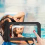 JUST MUST vandeniui atsparus telefono dėklas juodas – IPX8 30 m povandeninis dėklas išmaniesiems telefonams