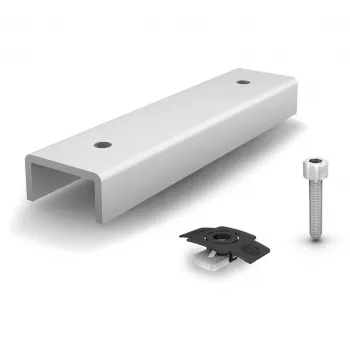 K2 Systems 1006039 RailConnector FlatConnector Set – plokščiojo bėgio jungties rinkinys, skirtas K2 SolidRail/CrossRail – sidabrinis