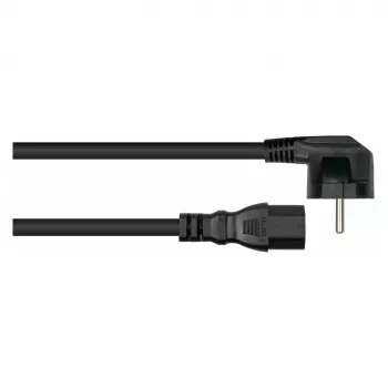 KABELMEISTER Kampinis Schuko į IEC C15 maitinimo laidas 0,5 m juodas