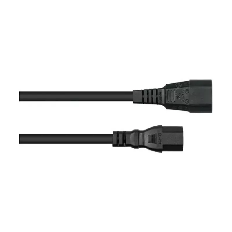 Kabelmeister C14 į C15 karštojo režimo maitinimo laidas 0,5 m 10A 250V juodas