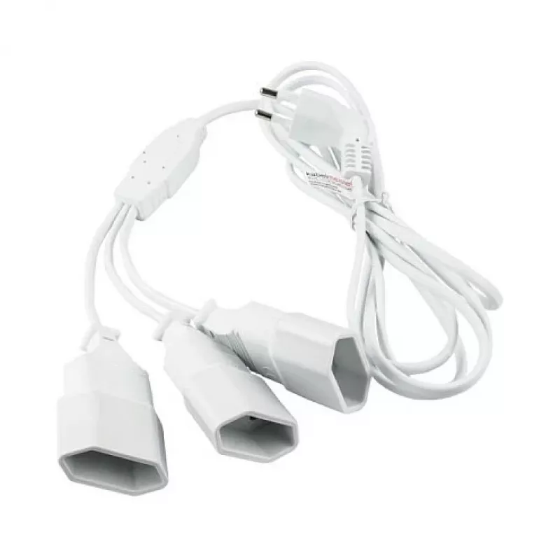 kabelmeister Euro ilginamasis laidas su 3 Schuko lizdais, 0,25 m, juodas (16 A, 3680 W)