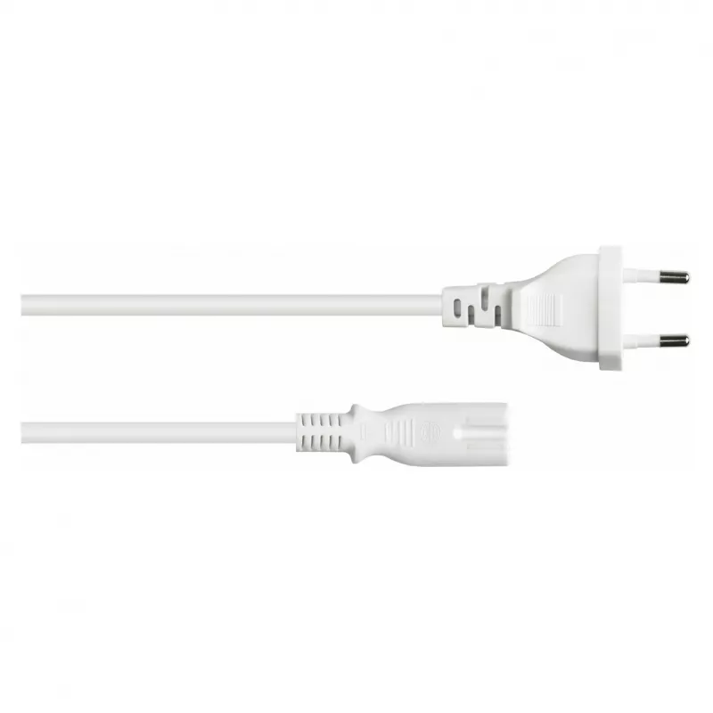 kabelmeister Euro Power Cable, Europlug Type C iki nuimtų laidų galų, 1,5 m, 0,75 mm², balta