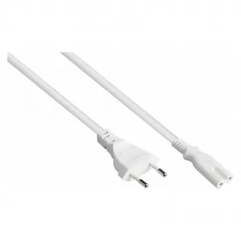 kabelmeister Euro Power Cable, Europlug Type C iki nuimtų laidų galų, 1,5 m, 0,75 mm², balta
