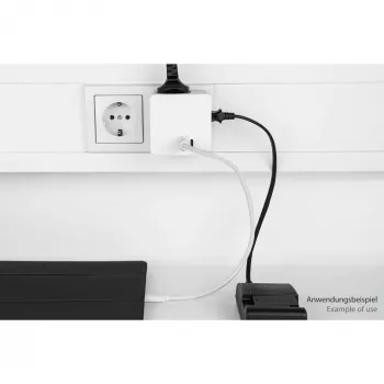 KABELMEISTER Power Strip Cube su 3x Schutzkontakt lizdais, USB-C 20W PD 3.0 ir USB-A 18W, 1.5m, baltas