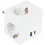 KABELMEISTER Power Strip Cube su 3x Schutzkontakt lizdais, USB-C 20W PD 3.0 ir USB-A 18W, 1.5m, baltas