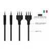 Kabelmeister SK6505-S018 maitinimo laidas – itališkas I tipo kištukas į IEC C5, juodas, 1,8 m