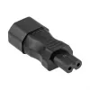 KABELMEISTER SKA-1470S IEC C14 į C7 maitinimo adapteris – 250 V / 2.5 A, juodos spalvos