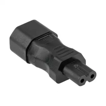 KABELMEISTER SKA-1470S IEC C14 į C7 maitinimo adapteris – 250 V / 2.5 A, juodos spalvos