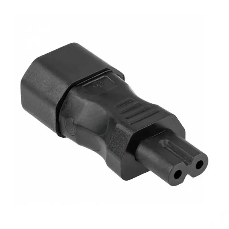 KABELMEISTER SKA-1470S IEC C14 į C7 maitinimo adapteris – 250 V / 2.5 A, juodos spalvos