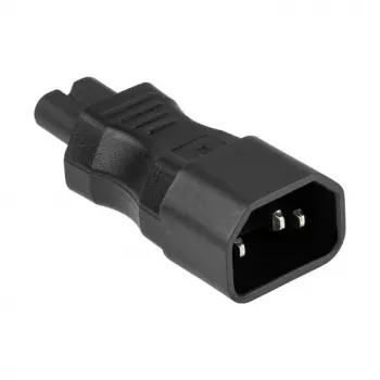 KABELMEISTER SKA-1470S IEC C14 į C7 maitinimo adapteris – 250 V / 2.5 A, juodos spalvos