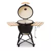 Kamado Bono Grande keraminė kepsninė 23″ su vežimėliu, juoda