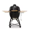 Kamado Bono Grande keraminė kepsninė 23″ su vežimėliu, juoda
