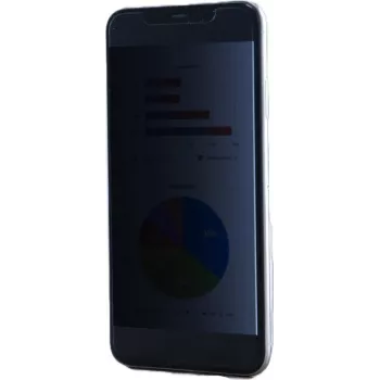 KAPSOLO 2 krypčių privatumo ekrano apsauga Apple iPhone 14 Pro, lipni PET plėvelė, apsauga nuo atspindžių, įbrėžimų, pirštų atspaudų, permatoma KAP13011