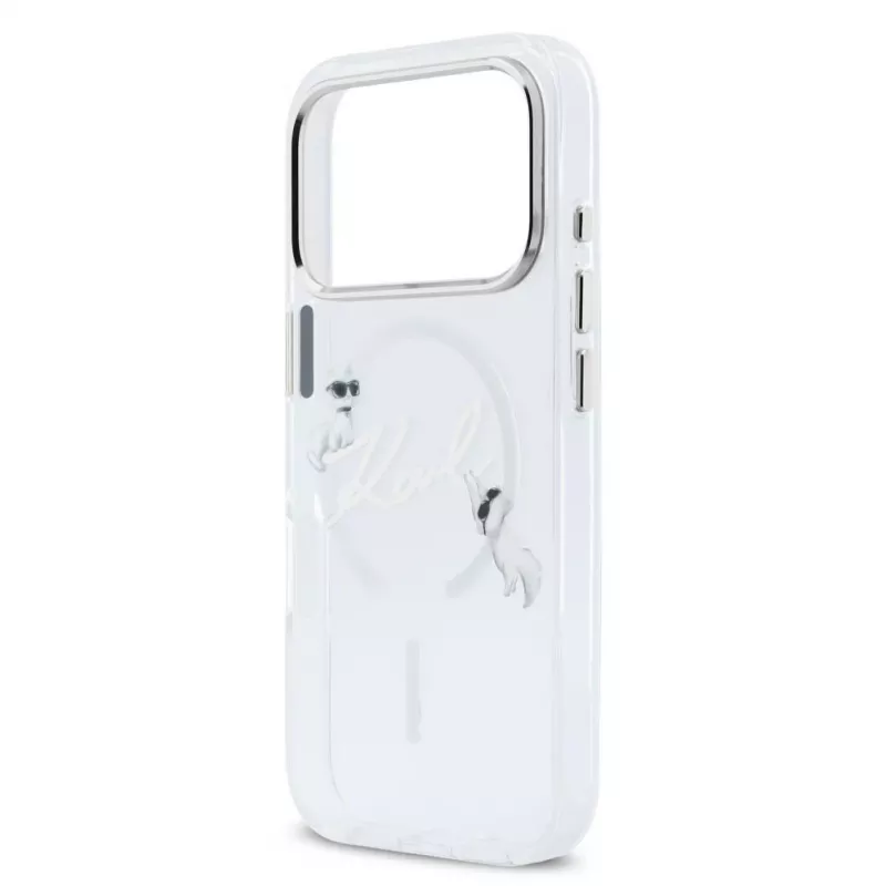 Karl Lagerfeld Apple iPhone 18 Pro Max HC MagSafe IML skaidrus dėklas su Karl Script logotipu