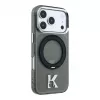 Karl Lagerfeld IML Ring Stand 360 Kameo Metal MagSafe dėklas, skirtas iPhone 18 Pro Max / 17 Pro Max - juodas