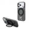 Karl Lagerfeld iPhone 18 Pro / 17 Pro MagSafe IML Ring Stand 360 Kameo Metal dėklas - juodas