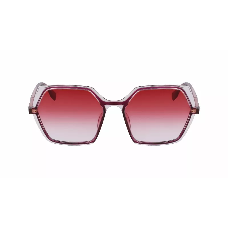 KARL LAGERFELD KL6083S-626 Moteriški katininiai akiniai nuo saulės juodi pilkas gradientas 56mm