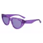 KARL LAGERFELD KL6100S-516 Moteriški Akiniai nuo Saulės - Acetatinis Rėmelis, Pilki Lęšiai, 54mm