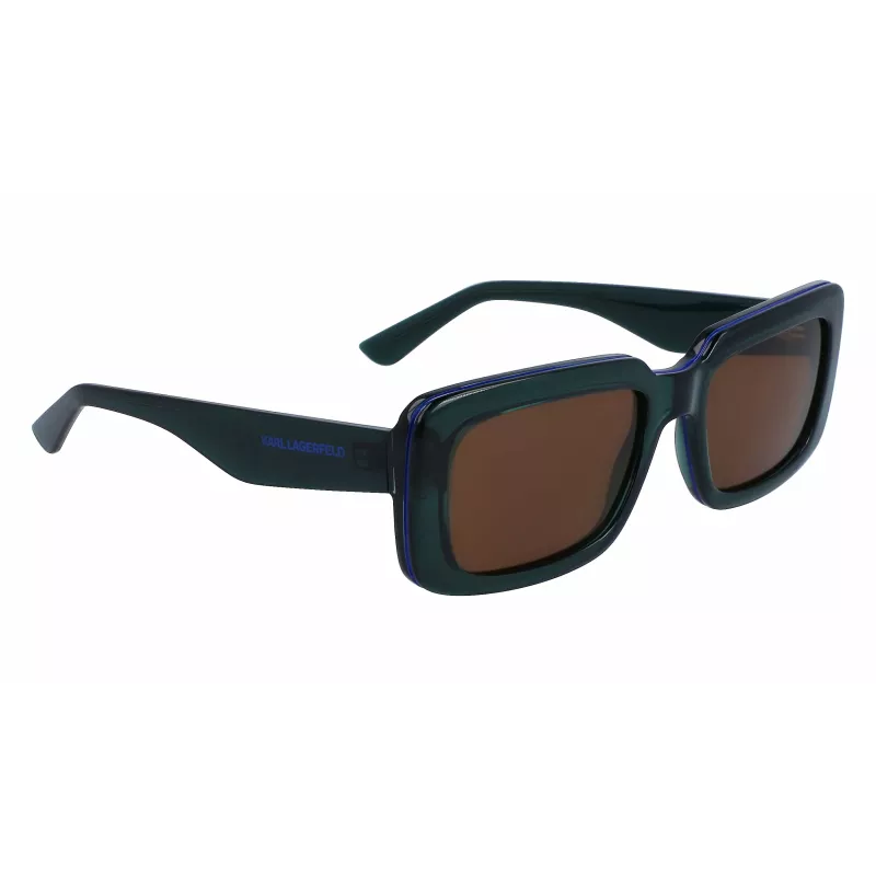 KARL LAGERFELD KL6101S-300 Unisex Akiniai Nuo Saulės 54mm Pilki Lęšiai Juodas Acetato Rėmas UV400
