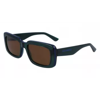 KARL LAGERFELD KL6101S-300 Unisex Akiniai Nuo Saulės 54mm Pilki Lęšiai Juodas Acetato Rėmas UV400