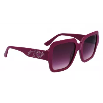 KARL LAGERFELD KL6104SR-501 Moteriški kvadratiniai akiniai nuo saulės Juoda/Pilka 53mm