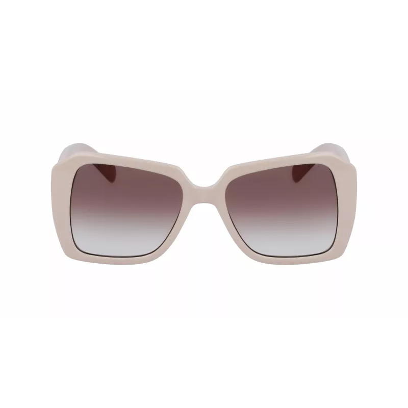 KARL LAGERFELD KL6140S531710 Moteriški stačiakampiai akiniai nuo saulės juodi/pilki 53mm
