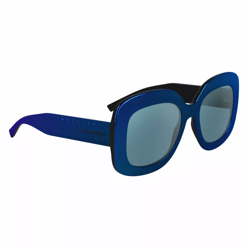 KARL LAGERFELD KL6165S-400 Moteriški Akiniai nuo Saulės Kvadratiniai Plastikiniai Pilnas Rėmelis Pilki Gradientiniai Stiklai 53/19/140 mm