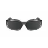 KARL LAGERFELD KL6167S-020 Moteriški kvadratiniai akiniai nuo saulės – juodo acetato rėmelis, pilkai dūminiai stiklai, 53 mm