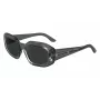 KARL LAGERFELD KL6167S-020 Moteriški kvadratiniai akiniai nuo saulės – juodo acetato rėmelis, pilkai dūminiai stiklai, 53 mm