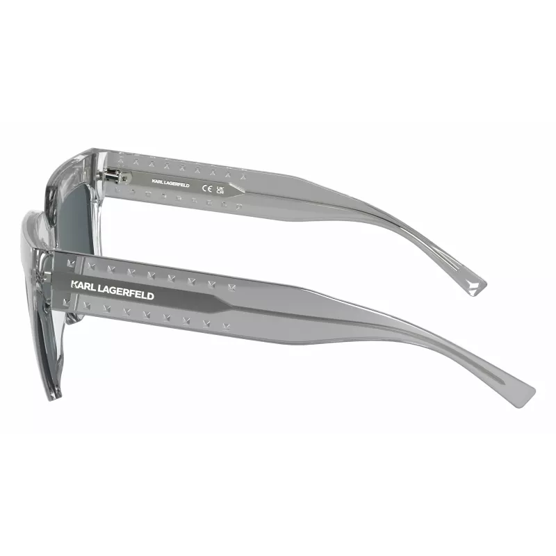 KARL LAGERFELD KL6181S551900 Moteriški katės akies formos akiniai nuo saulės, juodi su pilku gradientu 55/19/140 mm