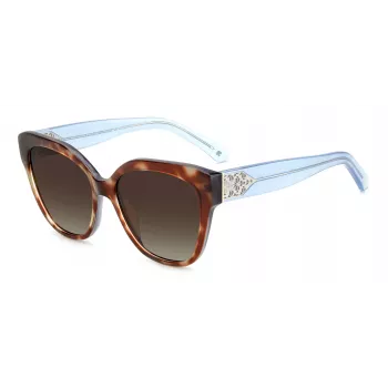 KATE SPADE SAVANNAGSIPRF Moteriški Akiniai nuo Saulės - Havana Acetato Rėmelis, Rudi Gradientiniai Stiklai, 57/17/140 mm