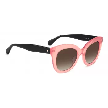 KATE SPADE Women's BELA Cat Eye Sunglasses Black Acetate Grey Gradient Lens 50mm