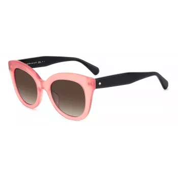 KATE SPADE Women's BELA Cat Eye Sunglasses Black Acetate Grey Gradient Lens 50mm