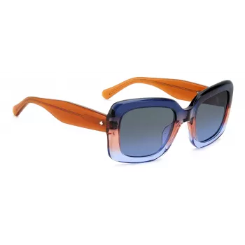 KATE SPADE Moteriški Bellamy kvadratiniai acetatiniai akiniai nuo saulės Havana Brown Gradient 52mm