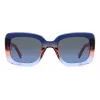 KATE SPADE Moteriški Bellamy kvadratiniai acetatiniai akiniai nuo saulės Havana Brown Gradient 52mm
