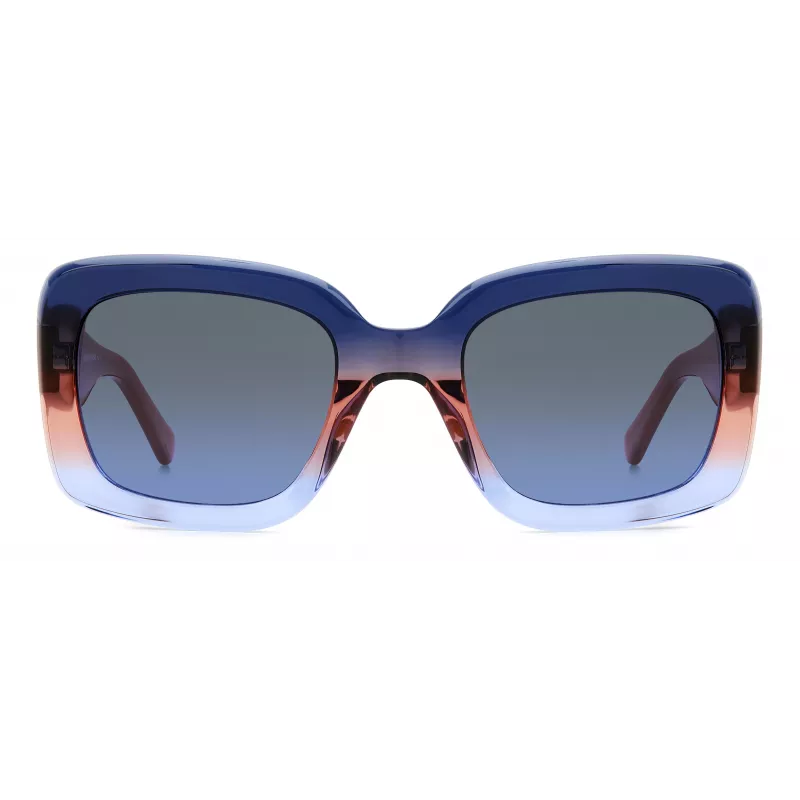 KATE SPADE Moteriški Bellamy kvadratiniai acetatiniai akiniai nuo saulės Havana Brown Gradient 52mm