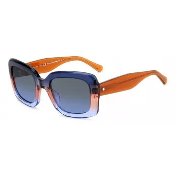 KATE SPADE Moteriški Bellamy kvadratiniai acetatiniai akiniai nuo saulės Havana Brown Gradient 52mm